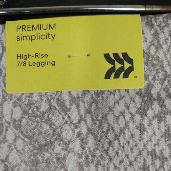 All in Motion Leggings Women Size M Grey Snake Print Moisture Wicking UPF 50+ - Picture 5 of 8